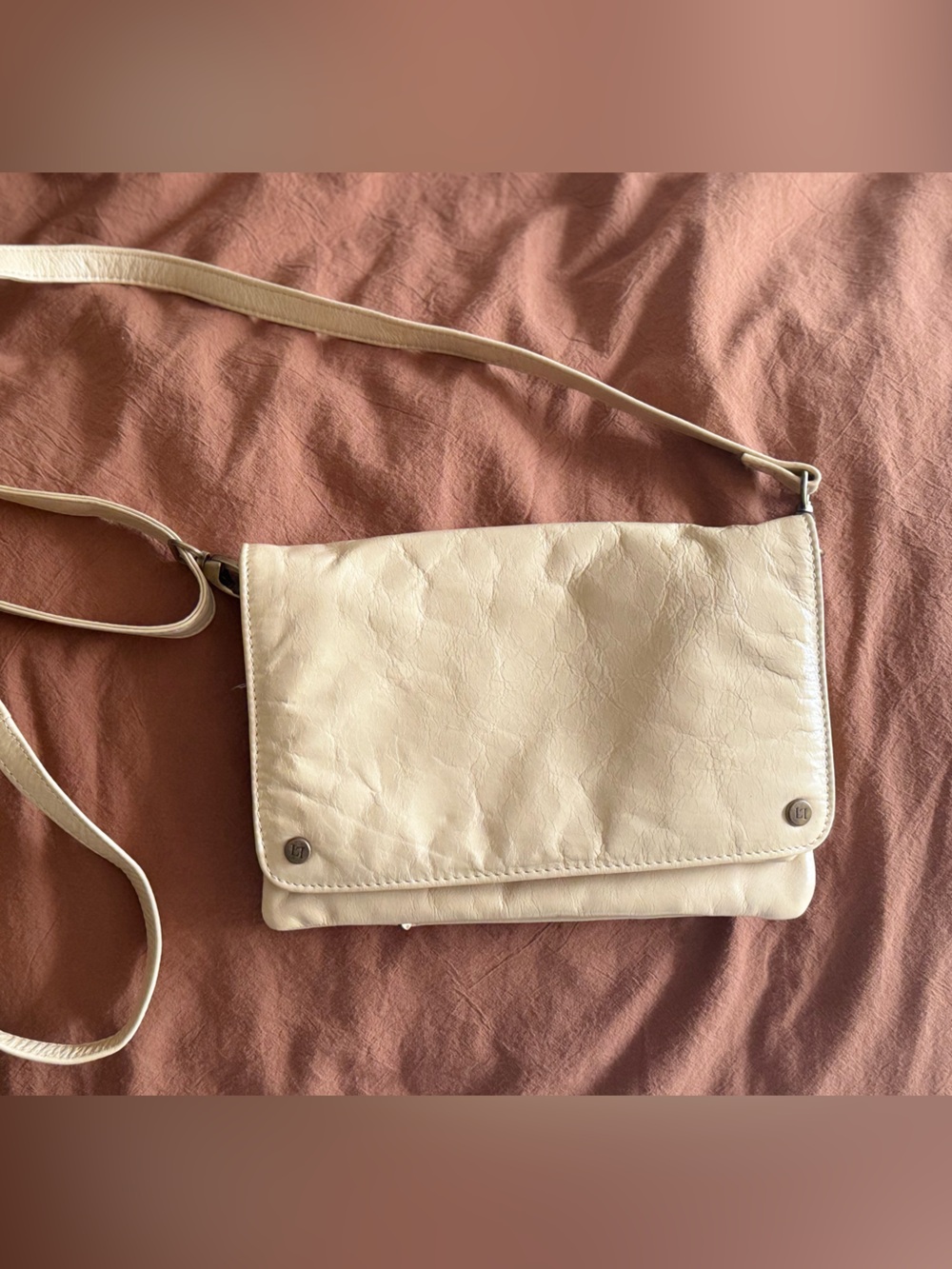 latico Cream Crossbody Flap Bag